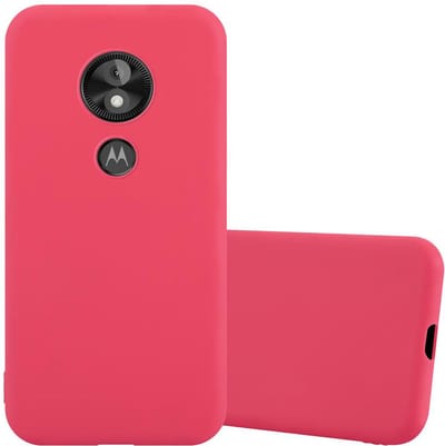 Cadorabo Hoesje geschikt voor Motorola MOTO E5 PLAY in CANDY ROOD - Beschermhoes gemaakt van flexibel TPU silicone Case Cover