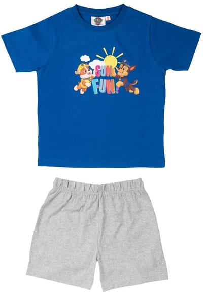 Paw Patrol Pyjama / Shortama -  Blauw / Grijs - Katoen - maat 110/116