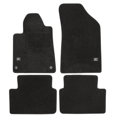 Logo Tapis De Sol Noir Velours Sur Mesure Pour Peugeot 407 2004-2011 4pcs, Base Antidérapante, Tapis conducteur renforcé