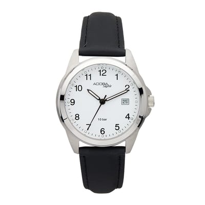 Adora Saphir AS4276 – Herenhorloge – Saffierglas – 10 Bar (Zwemmen) – Edelstaal – Ø 38mm – Wit