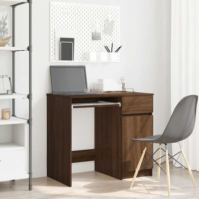 vidaXL - Bureau - 86x49x76 - cm - spaanplaat - bruin - eikenkleurig