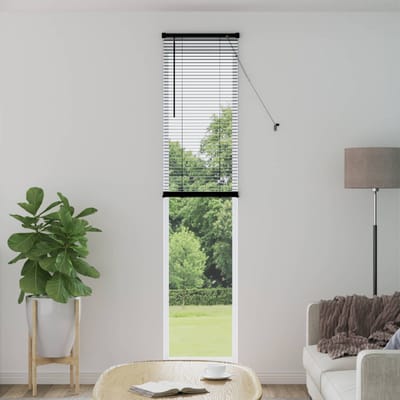 vidaXL - Venetiaanse - jaloezie - Zwart - 213 - x - 40 - cm - 25 - mm - PVC