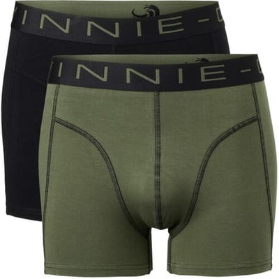Vinnie-G Boxershorts 2-pack Black/Forest Green - Maat S - Heren Onderbroeken - Geen irritante Labels - Katoen heren ondergoed