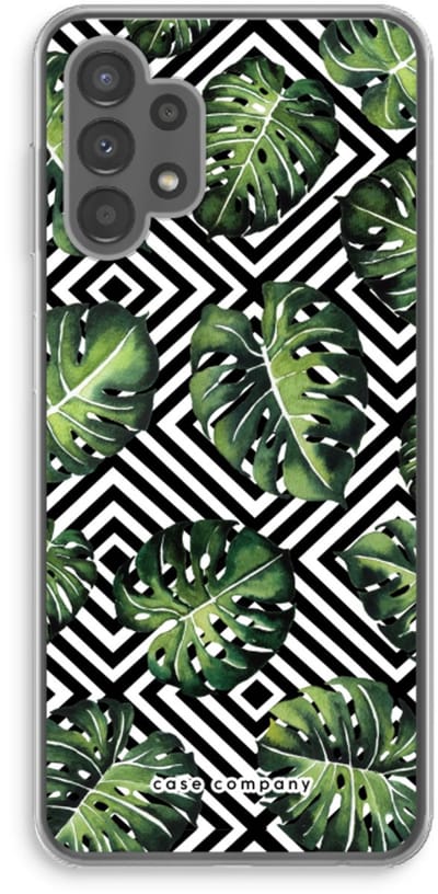 Case Company® - Hoesje geschikt voor Samsung Galaxy A13 4G hoesje - Geometrische jungle - Soft Cover Telefoonhoesje - Bescherming aan alle Kanten en Schermrand