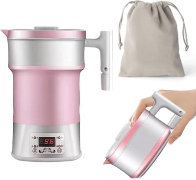 Opvouwbare Waterkoker - Reis Waterkoker - Water Koken - Constante Temperatuur - 800 Ml - Roze