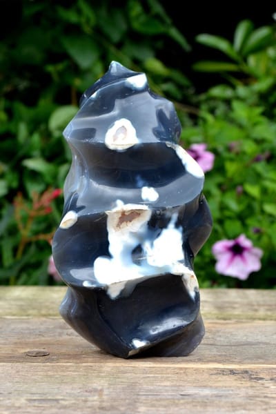 Orka vlam Agaat sculptuur - 1461 gram