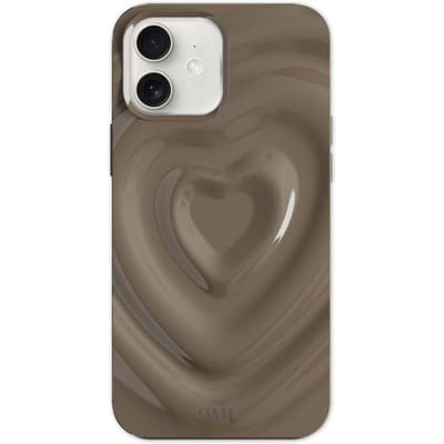 xoxo Wildhearts Biggest Love Brown telefoonhoesje - Geschikt voor iPhone 11 - Heart case - Hoesje met hartjes patroon - Case met hart - telefoonhoesje met camera bumper - Bruin