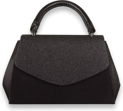 Bulaggi Thalia partybag/ Clutch voor Dames / Schoudertas / Satijn/ Giltter / Zwart/ Avondtasje met schouderriem/ Effen handtasjes