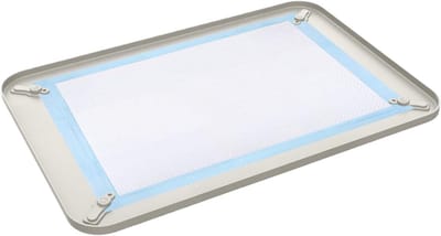 Hondentoilet binnen - Puppy plasbak - Zindelijkheidstraining thuis - Lekvrij en antislip - M of L - Wit