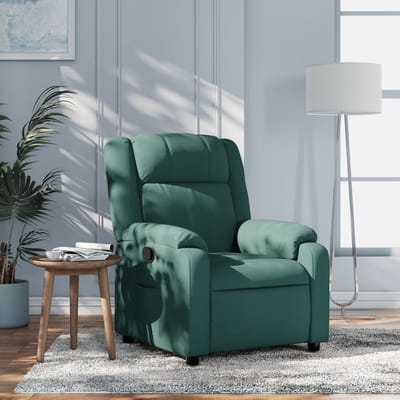vidaXL - Relaxfauteuil - donkergroene - stof