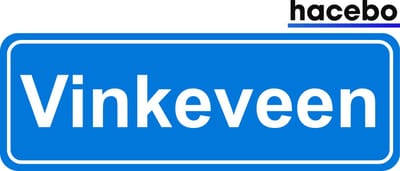 Hacebo - Plaatsnaam Sticker - 29x10 CM - Vinkeveen sticker - Verkeersborden sticker - grappige cadeaus - Vinkeveen