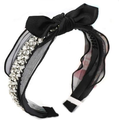 Hoofdband Zwart met Kristallen voor Dames - Feestelijk & Chic Haaraccessoire