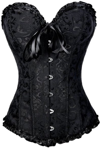 Dailygoods - Sweetheart Overbuste Satijnen Kanten Bustier met Korset - Damesmode