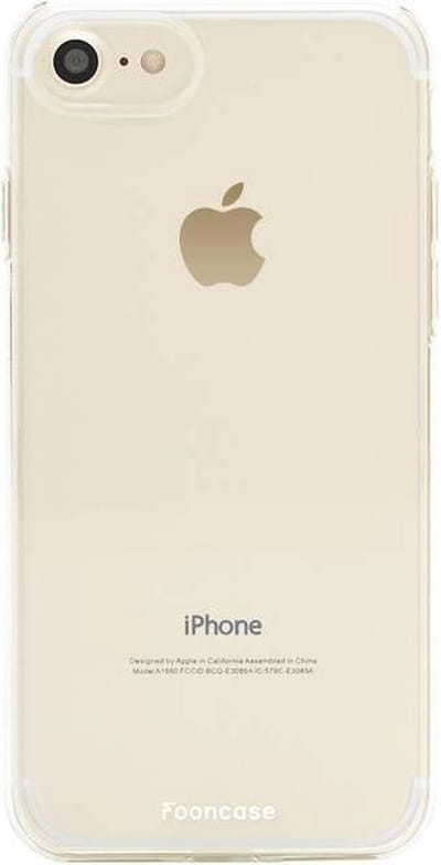 Fooncase Hoesje Geschikt voor iPhone 7 - Shockproof Case - Back Cover / Soft Case - Transparant