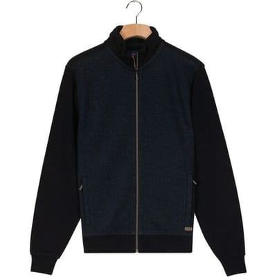 Baileys - Heren Sweatvest - Jacquard - Regular fit - Katoenmix Vest - Navy - 522250-60