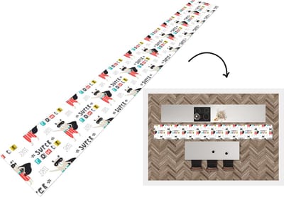 Keukenloper - Keukenmat - Jongens - Patroon - Superheld - 400x50 cm - Keuken vloerkleed