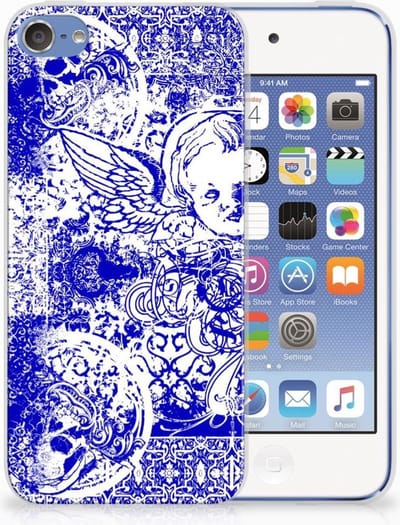 Silicone Back Case Apple iPod Touch 5 | 6 Angel Skull Blauw