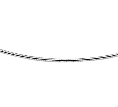 Zilver Gerhodineerde Collier omega rond 1 1329069