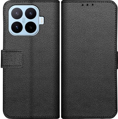 Just in Case hoesje geschikt voor Xiaomi 17T Hoesje met Pasjeshouder - Bookcase Classic - Zwart