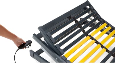 Beter Bed Bossflex 400 Lattenbodem 120 x 190 cm - Elektrisch Verstelbaar - Bedbodem - Bedraad - Max. 120kg - Antraciet/Geel
