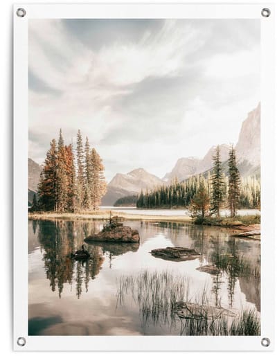 Tuinposter Bergmeer - 80 x 60 - Canvas - REINDERS