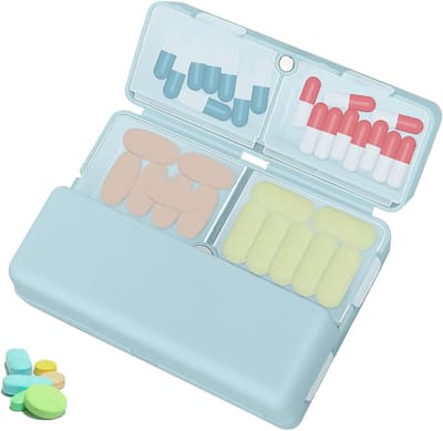 7-daagse pillendoos organizer met opvouwbaar ontwerp - grote capaciteit, draagbare pillenhouder voor vitamines, supplementen en medicatie tijdens het reizen