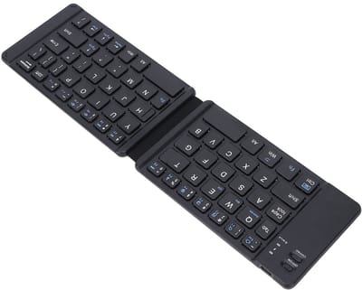 Jhubersproducts - Opvouwbaar Bluetooth-toetsenbord - Mini Draadloos Toetsenbord - Compact Formaat - Ultraslank Draagbaar Toetsenbord - Geschikt voor T