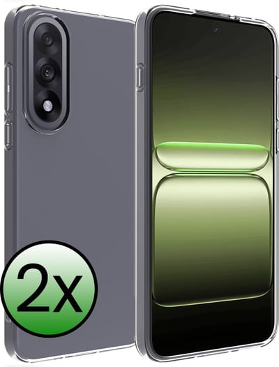Hoesje 2 Stuks - Geschikt voor OnePlus Nord 5 - Sterk & Shockproof - Case Siliconen - Back Cover - Telefoon Hoes - Transparant