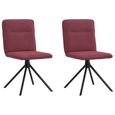 vidaXL Eetkamerstoelen 2 st stof wijnrood