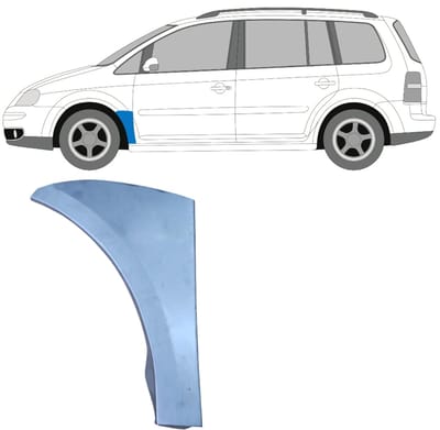 Reparatiepaneel voorspatbord voor Volkswagen Touran 2003-2010 / Links