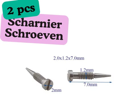 Zelfuitlijnende Veerscharnier Schroeven voor Brillen – Optische Brilmontage en Reparatie Accessoires