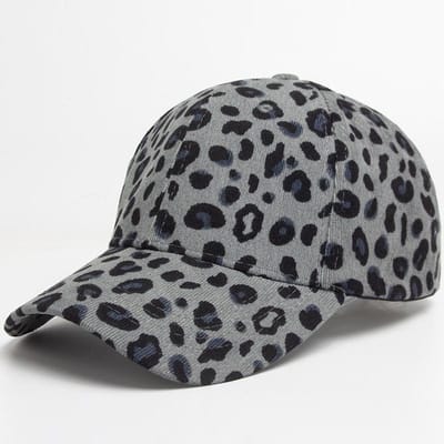 Casquette de Baseball Femme Côtelé Léopard Snapback Automne Hiver Chapeau Décontracté Mode Vintage Homme Femme Casquettes Filles Unisexe Réglable Adjustable black