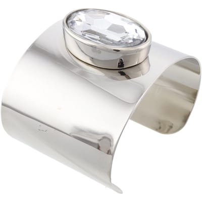 Behave – Bangle – Zilverkleur Transparant – Open – Breed – Statement – Dames