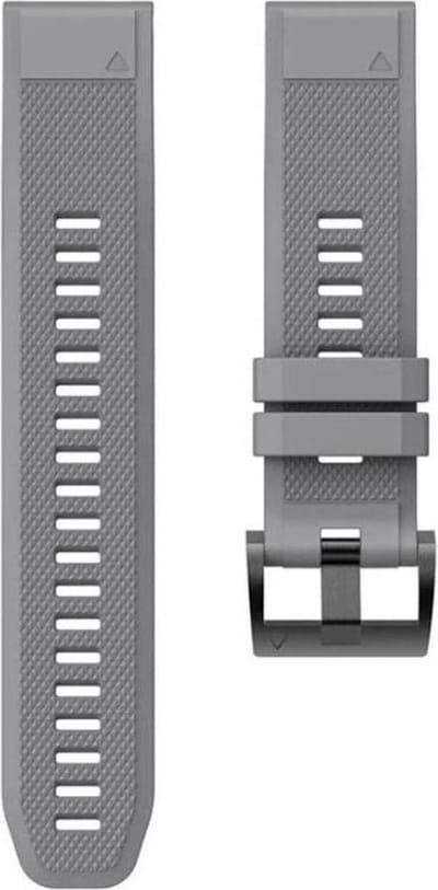 Siliconen Bandje QuickFit 20mm - Grijs - Geschikt voor Garmin Fenix 5S & 5S Plus - En Meer Modellen