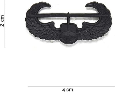 Embleem metaal Air assault wings zwart pin