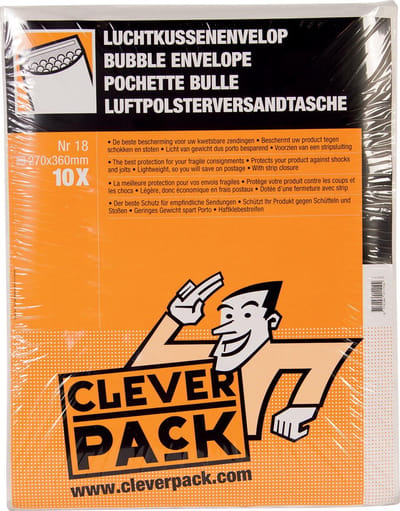 Envelop cleverpack luchtkussen 18 295x370 wit | 5 stuks