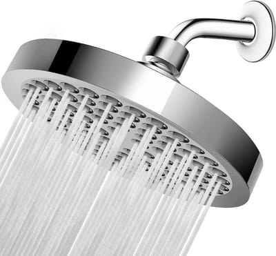 Ronde Regendouchekop met Verstelbare Arm, Anti-Kalk, 360° Draaiend voor Luxe Douche-ervaring