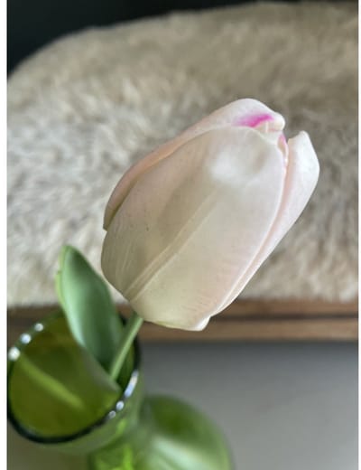 Tulp - lichtroze - zijden bloemen - 3 stelen - onderhoudsvrij - cm - kunstbloemen
