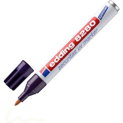 edding 8280 securitas uv marker - transparant - 1,5-3mm - alleen zichtbaar onder UV licht, 1 losse marker