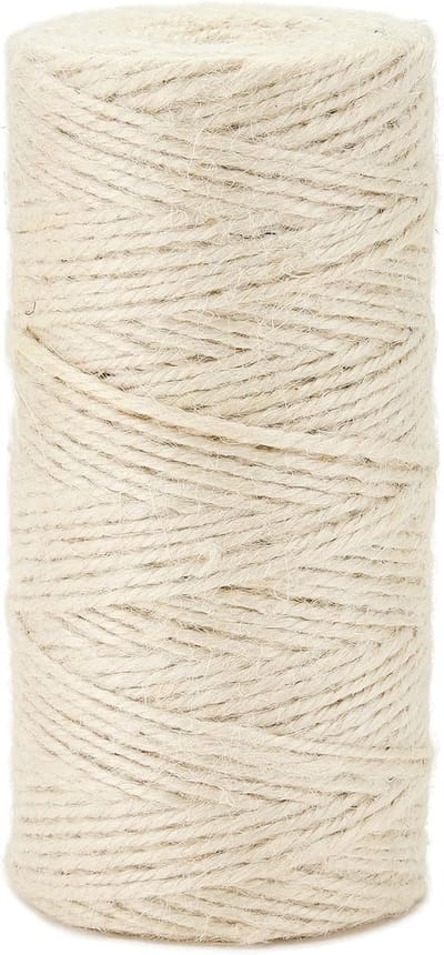 SnelShoppen - Jute Touw 2 mm ± 160 m - Bleached Packing Cord - Biologisch Afbreekbaar - Handgemaakt - Tuin Decoratie - DIY Knutselen - Verpakkingstouw