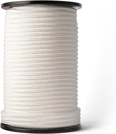 Nylontouw Gevlochten - Polyamide Koord - Tenten Plaatsen - Hoge Breekkracht - 10mm 100 Meter - Wit