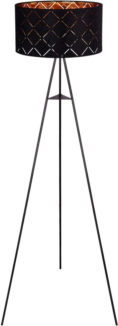 Globo - vloerlamp - Sunna - zwart - metaal - Ø 69cm - E27 - 15334S