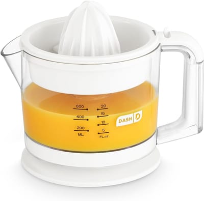 Citruspers - Sinaasappelpers - Verse sapjes maken - Dubbelzijdig ontwerp - 32 oz capaciteit - Wit