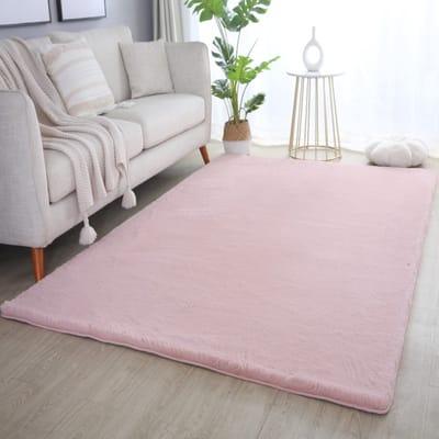Binnenkleed, roze, katoen, voor de woonkamer, modern design, plat geweven, wasbaar. 120x170 cm