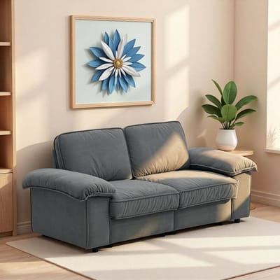 HAUSS SPOLE Zitbank - Sofa Met Verborgen Opbergruimte - Comfortabele Vering En Zachte Bekleding - Voor Woonkamer - Grijs