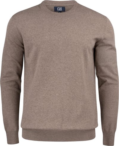 Cutter & Buck Oakville Crewneck Heren 355416 - Nougat Mélange - M