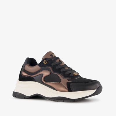 XX By Mexx dames sneakers zwart bruin - Maat 37 - Uitneembare zool