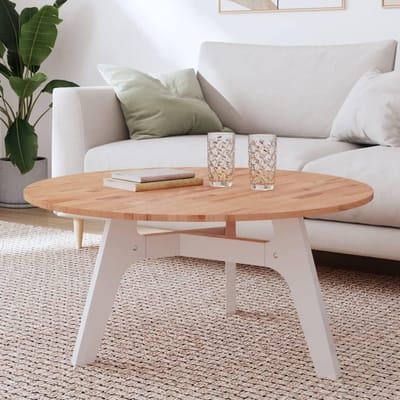 Rond Houten Tafelblad - Massief Beuken - Meubel Maken - Onbehandeld Natuurlijk - 90 cm Diameter - Naturel