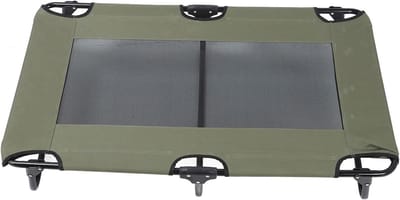 Verhoogd Hondenbed, Verkoelende Luchtstroom Opvouwbaar Draagbaar Hondenbed, Verhoogd met Waterdicht Wasbaar Hoog Draagvermogen voor Grote Honden Buiten (76 * 51 * 18cm)