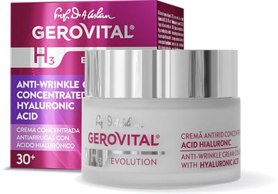 Gerovital Anti-Rimpel Crème met 3% Hyaluronzuur – Hyaluron Filler Gezichtscrème voor Intensieve Hydratatie en Huidversteviging – 50 ml